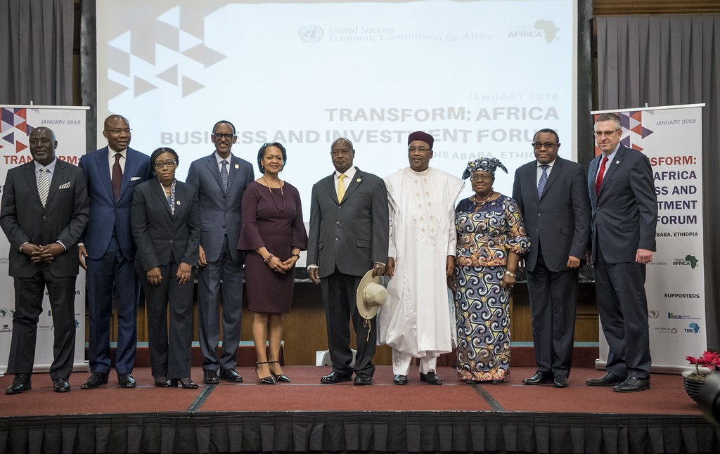 Former prime minister and President Mahamadou Issoufou attending the African business and Investment Forrum with other african leaders: Source - Flickr